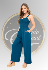 Enterizo Largo Azul Petroleo MP | Encanto Esencial