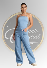 Enterizo Largo Celeste Atypical | Encanto Esencial