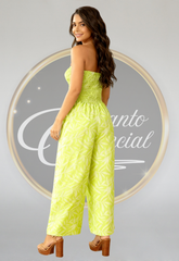 Enterizo Largo Estampado Verde MP | Encanto Esencial