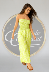 Enterizo Largo Estampado Verde MP | Encanto Esencial