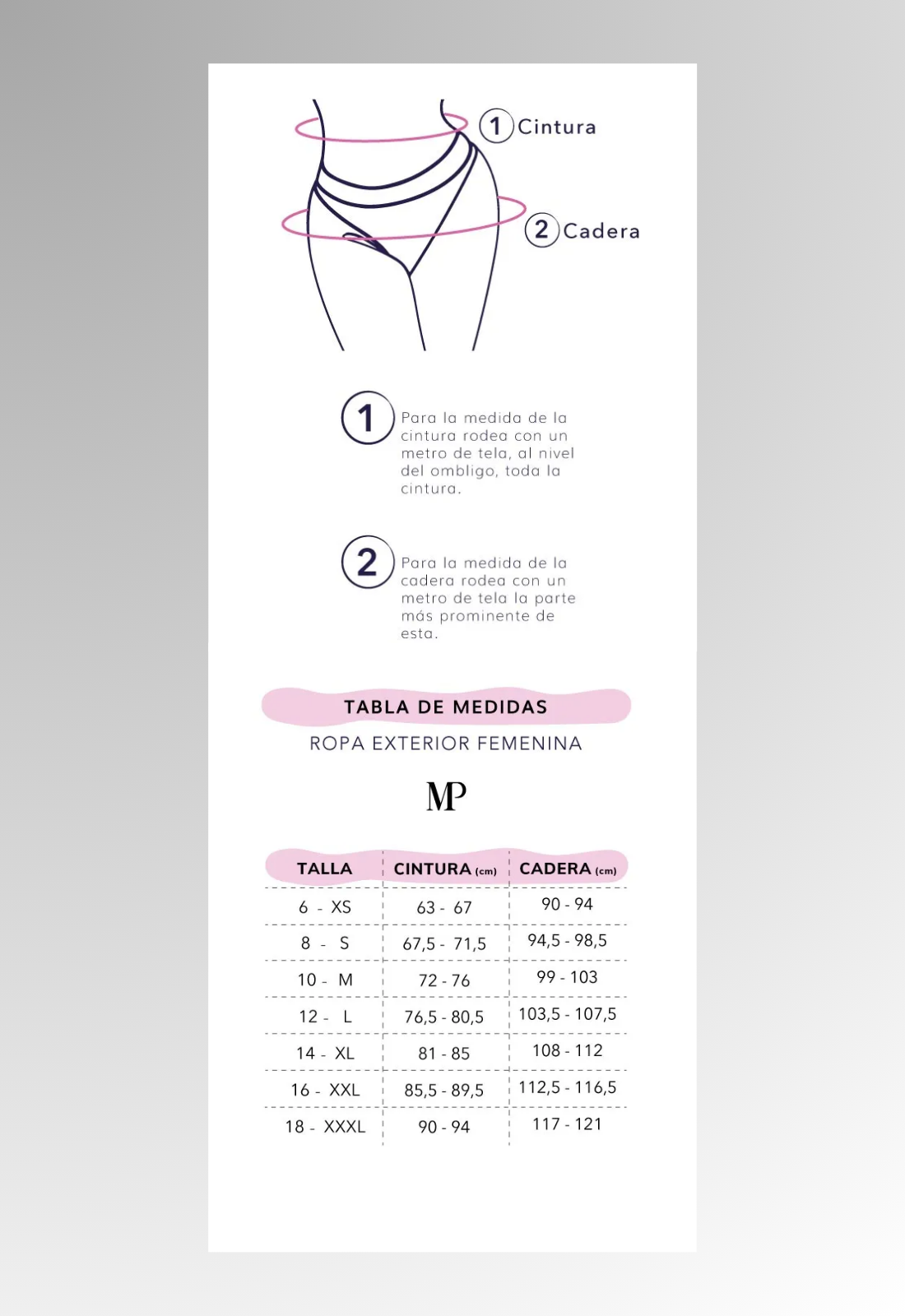 Guía de tallas