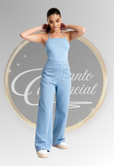 Enterizo Largo Celeste Atypical | Encanto Esencial